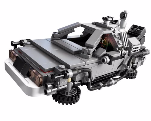 LEGO DeLorean Time Machine - Complete with gull wing doors, flux capacitor, Marty and Doc