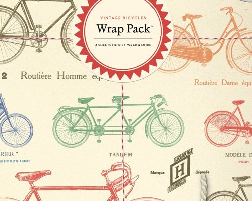 Vintage Bicycle Gift Wrap Pack - Beautiful paper and gift wrap set for the cycling lover