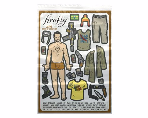 Firefly: Jayne Dress Up Fridge Magnet Set - The Hero of Canton, now available in a handy fridge magnet set