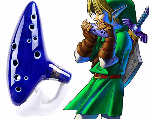 Legend of Zelda Ocarina - Channel your inner Zelda with this beautiful 12-Hole Ceramic Ocarina instrument